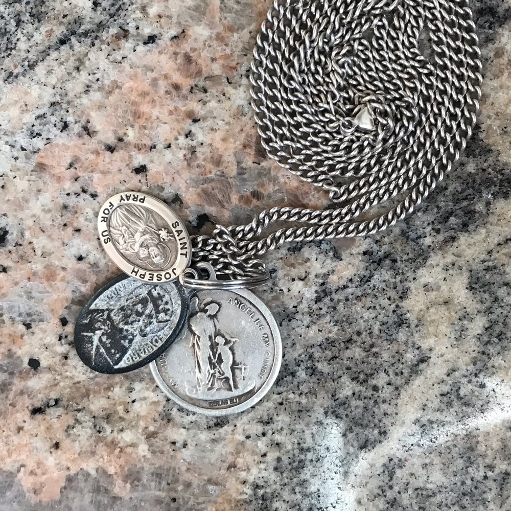 St. Michael, St. Edward, St. Joseph Pendant Necklace
